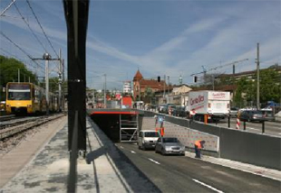 Slope after a tunnel exit